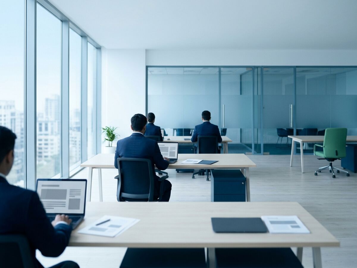 The LegalJini team at work in a modern office